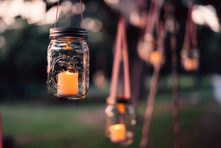 DIY Wedding Decorations Hanging Jars